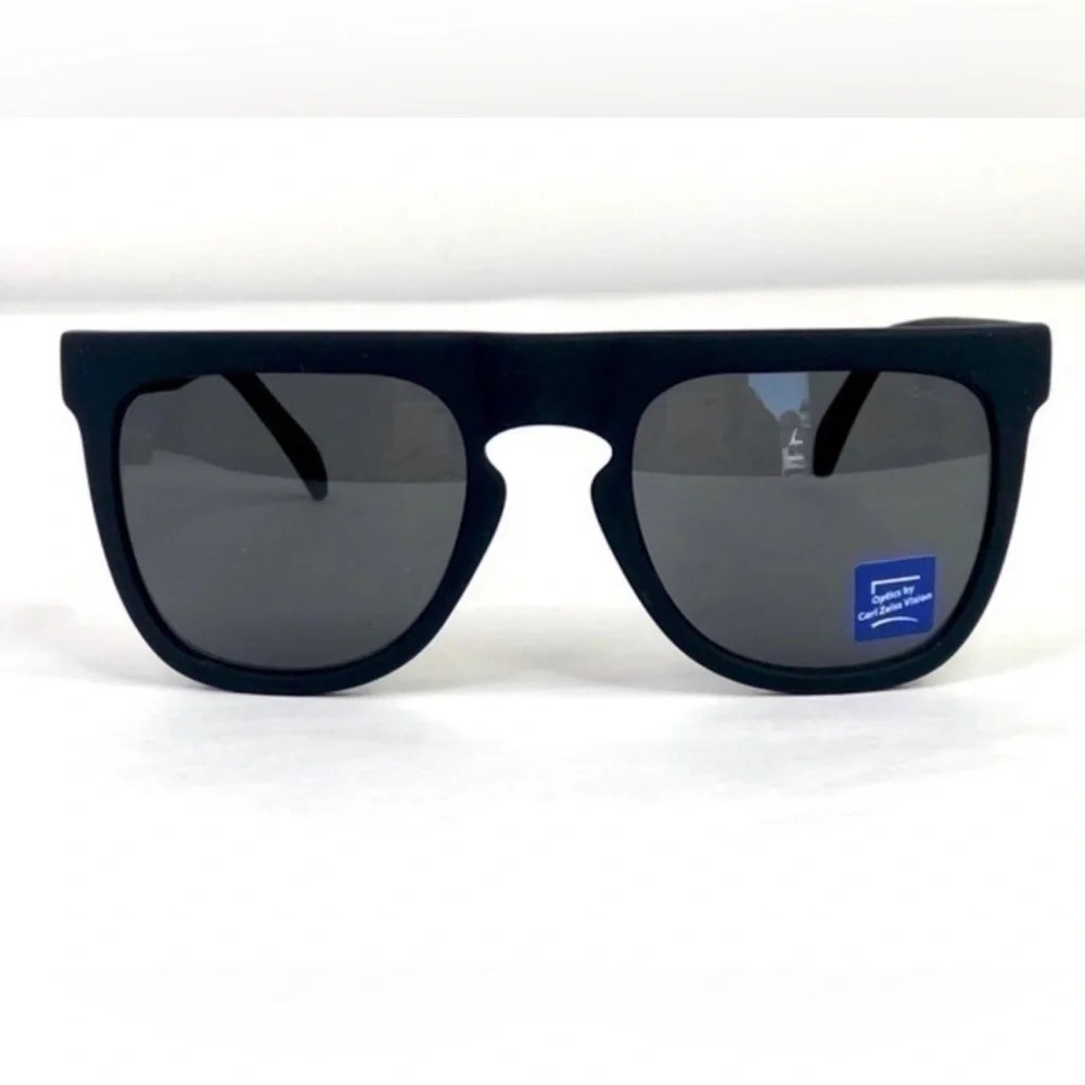Komono Bennet Black Rubber Sunglasses NEW flat brow